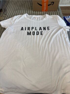 LuLaRoe White Crewneck Tee with Subtle Rainbow Tag